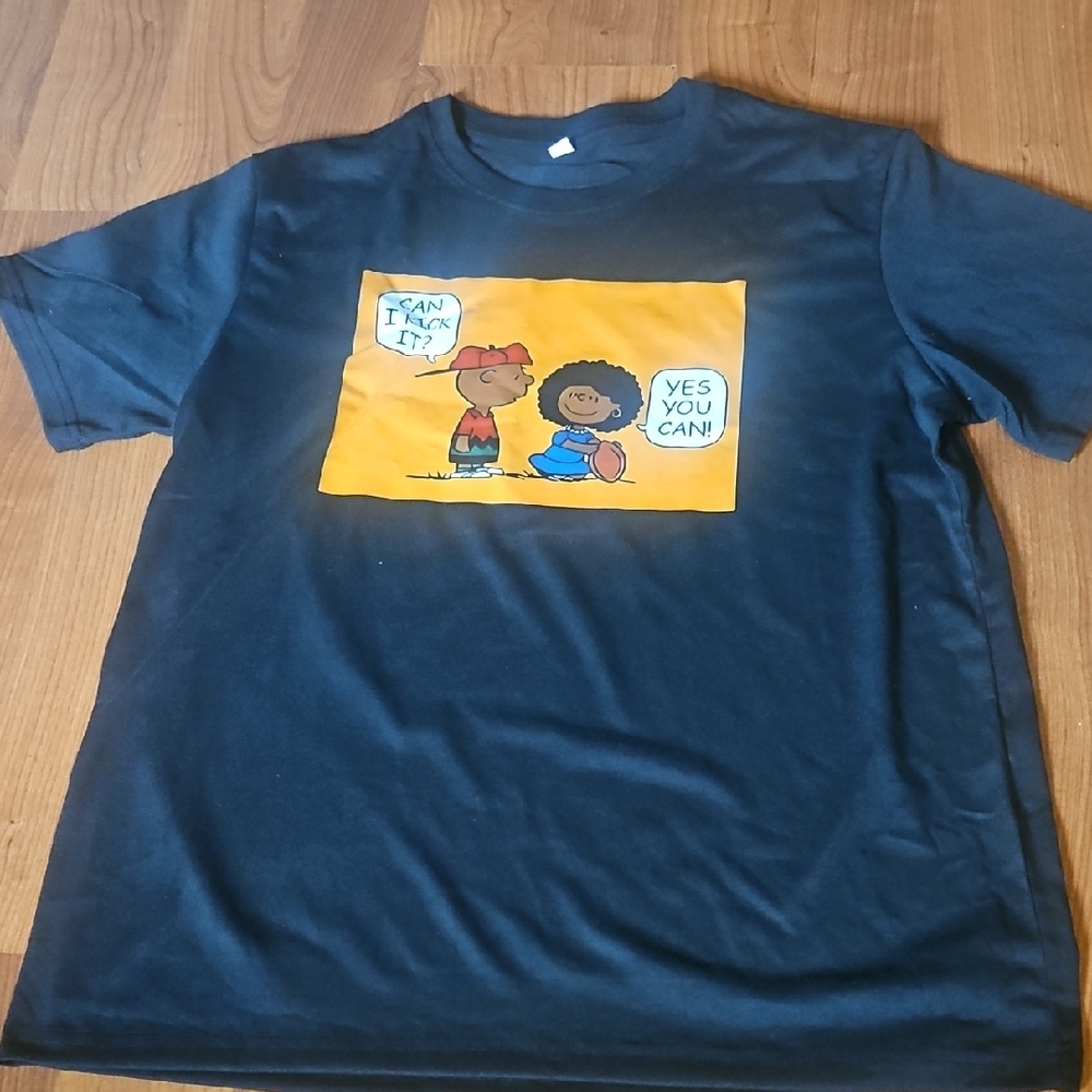 New Black Can I Kick It T-Shirt Made Unisex Medium 100% Cotton